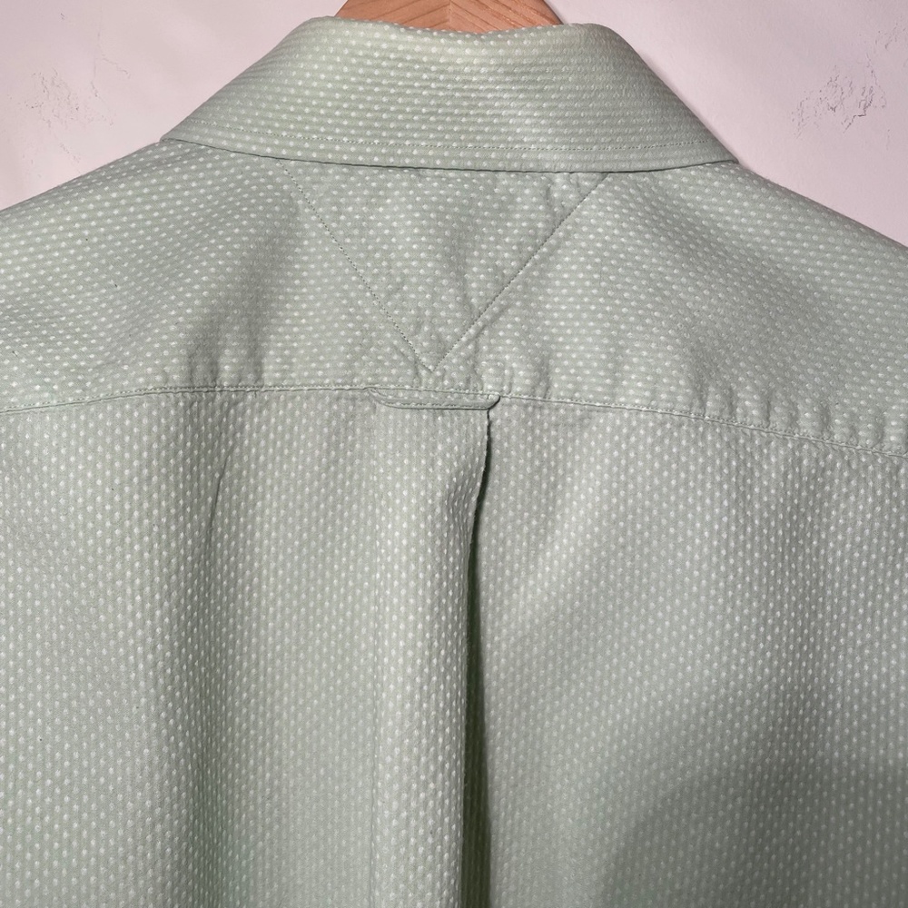 Tommy Hilfiger Mens Long Sleeve Light Green Shirt, Size XL - Picture 9 of 14